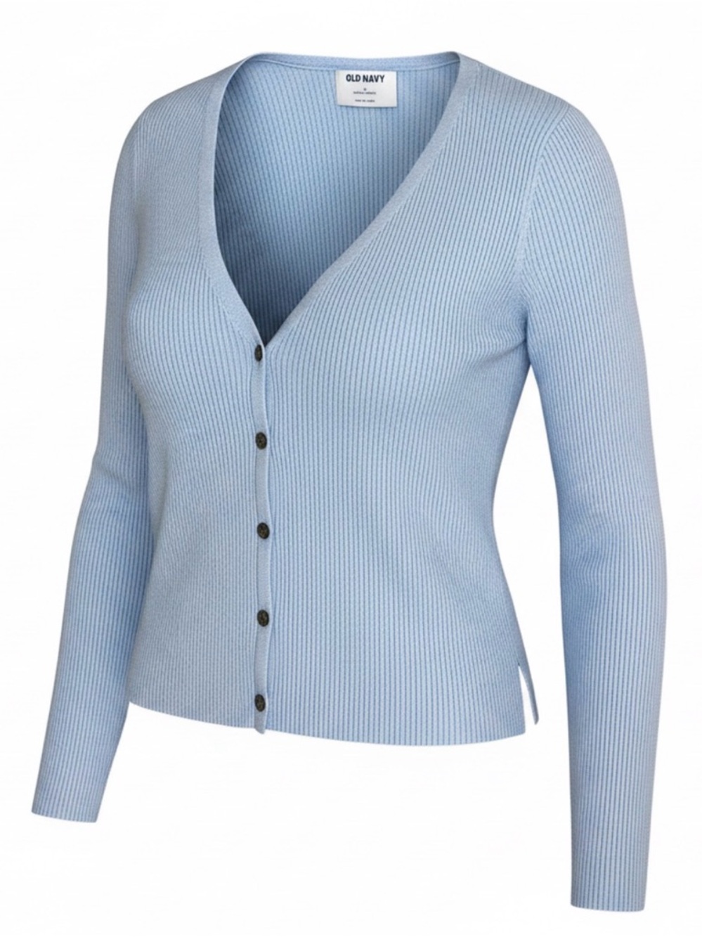 Old Navy Light Blue Ribbed Knit Top. Size Medium